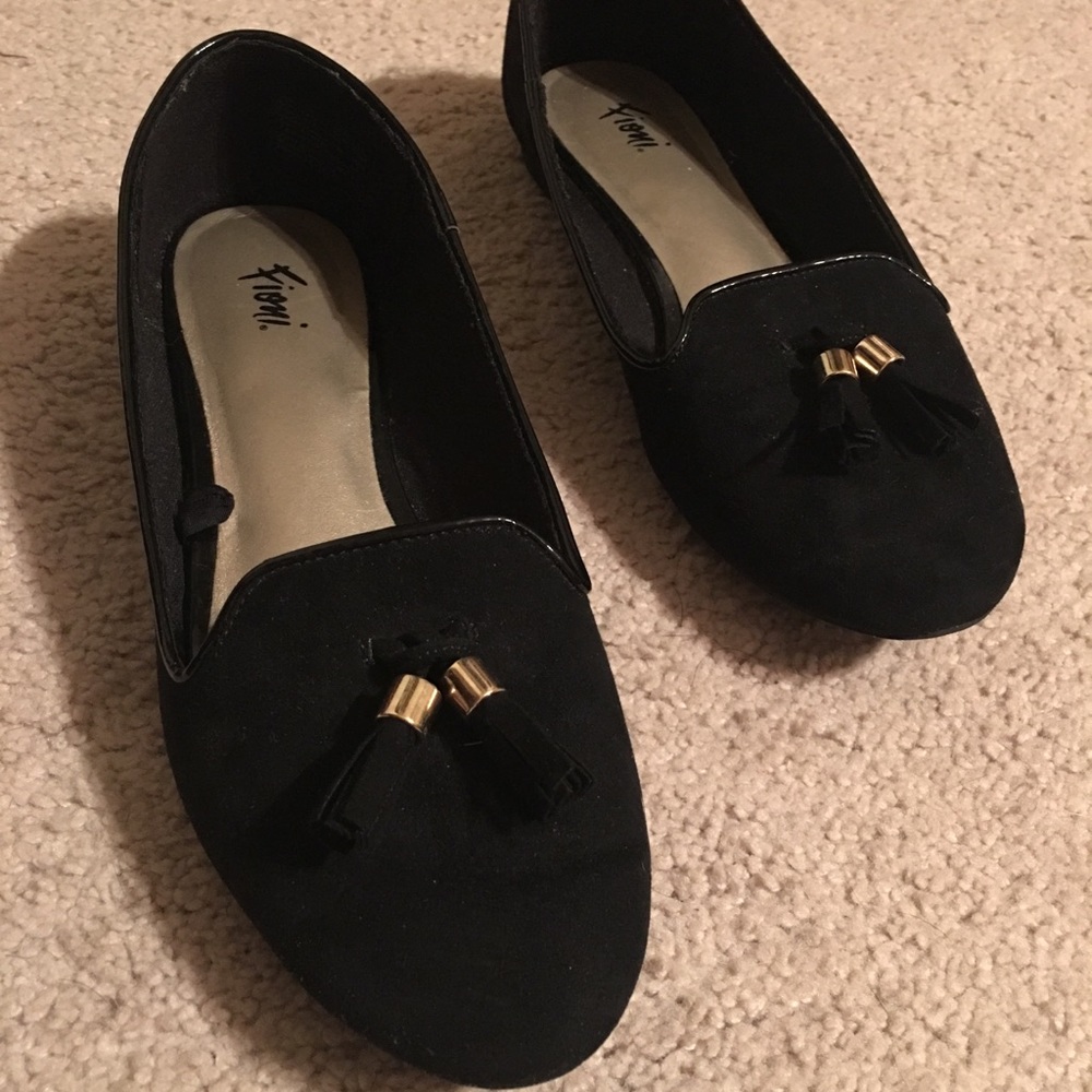 Black work flats